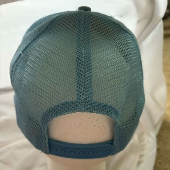 Vintage Mesh Trucker Cap Triangle Spring Flagg Suspension Parts Headmost Hat - Picture 5 of 9